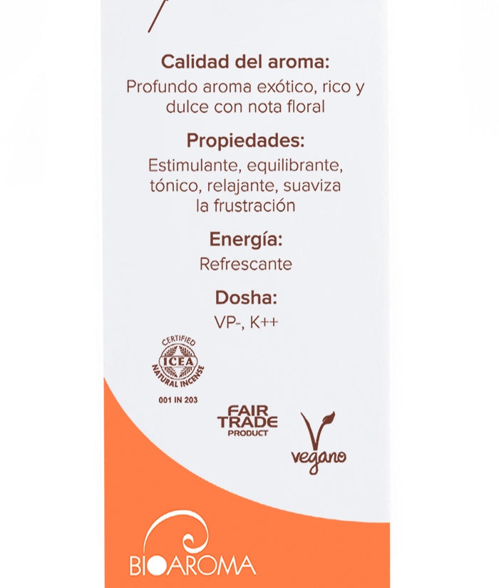 Incienso ecológico BioAroma Energía. Fair Trade. 0% plástico