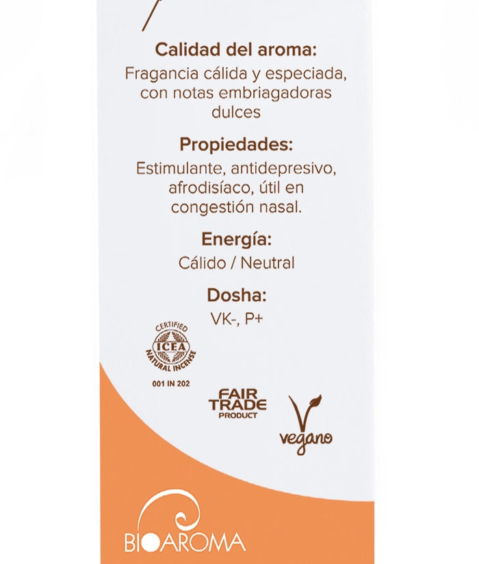Incienso ecológico BioAroma Canela. Fair Trade. 0% plástico