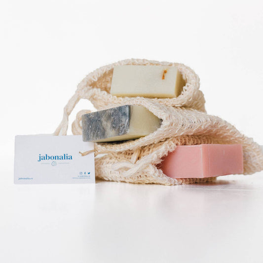 Pack Jabón Artesano + Bolsa Esponja Exfoliante