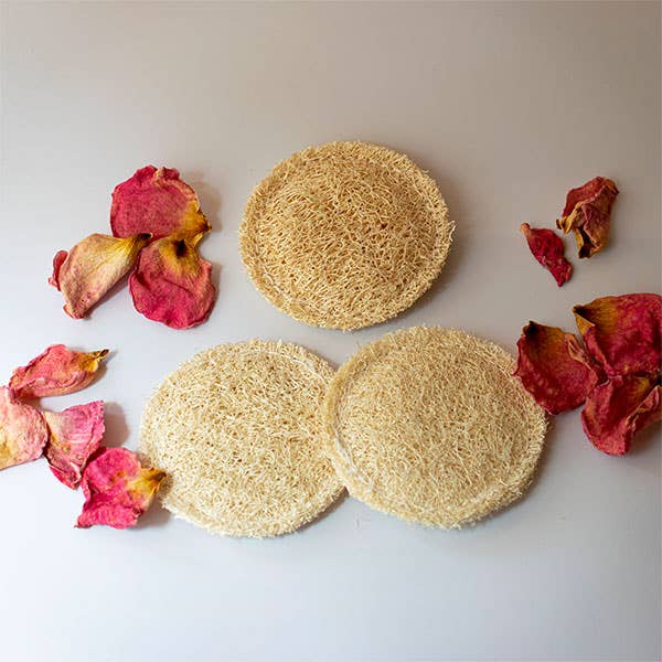 Discos faciales de Luffa-exfoliantes. Estuche 3 uds. Azal.