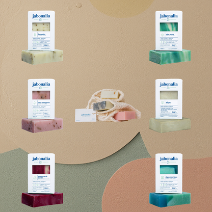 Pack Jabón Artesano + Bolsa Esponja Exfoliante