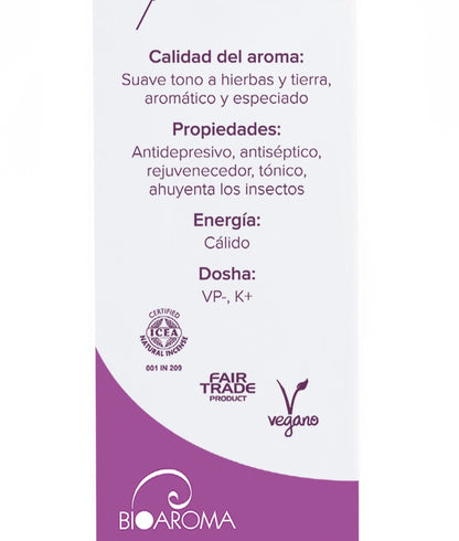 Incienso ecológico BioAroma Pachuli. Fair Trade. 0% plástico