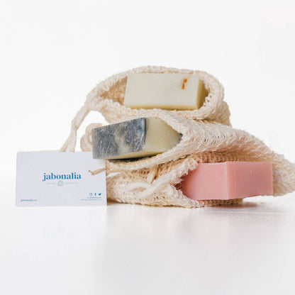 Bolsa esponja de exfoliación SUAVE PARA JABÓN